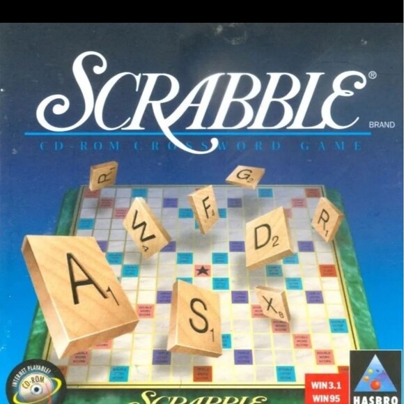 90s VTG PC Computer Gaming - Scrabble CD Rom Hasbro for Windows 95 & Macintosh - Picture 2 of 5